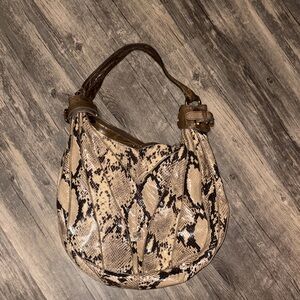Y2K style chunky KOOBA Python Snakeskin leather bag -